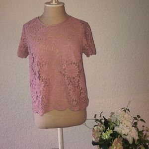 Rebellion mauve lace top